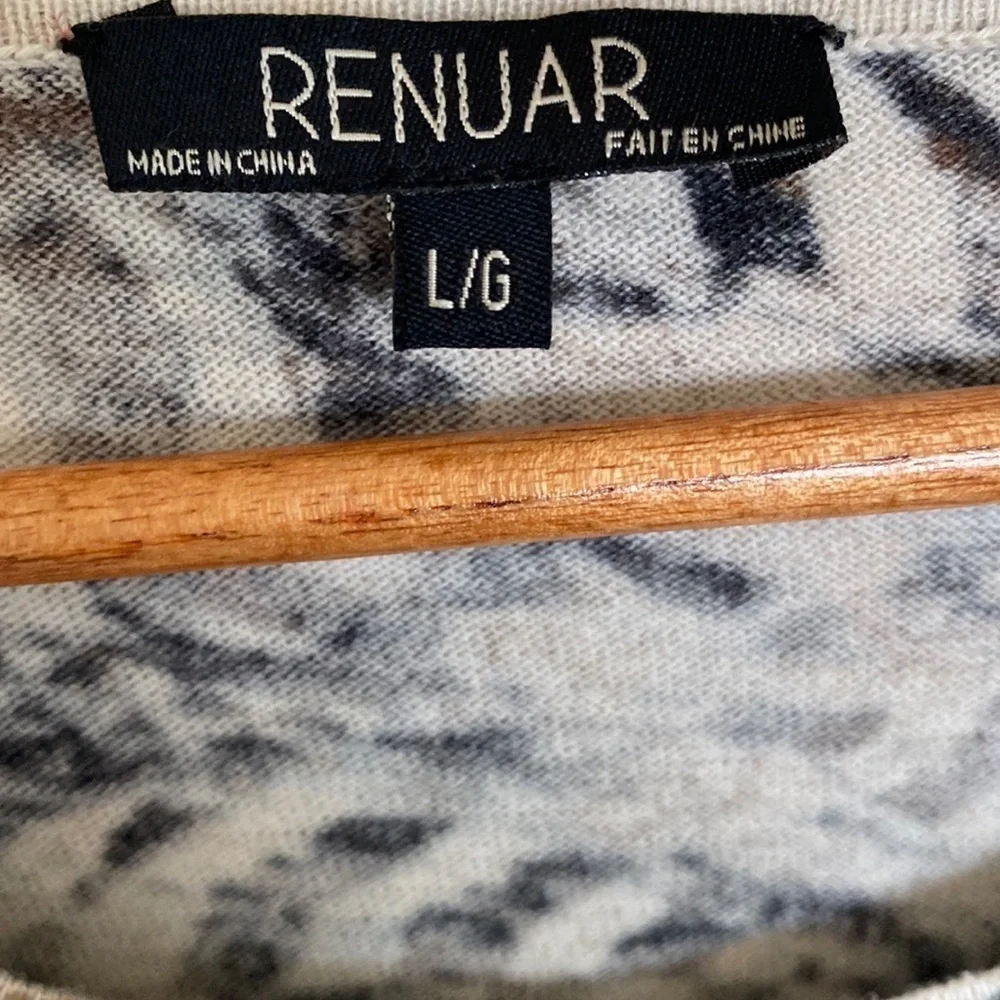 Renuar Lightweight Cotton Cardigan, Size Large - Picture 3 of 9